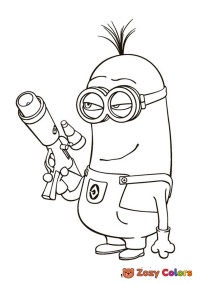 Minions Kevin with gun