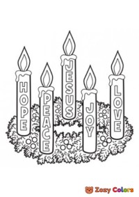 Hope and Peace on Advent wreath
