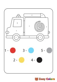 Fire truck color by numbers