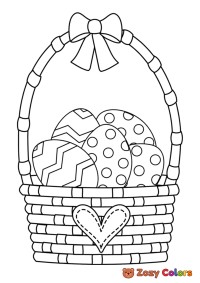 Easter basket with hearth