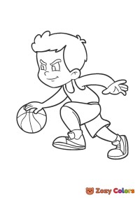 Dribbling basketball