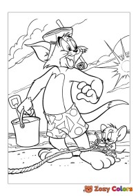 Tom and Jerry on the beach