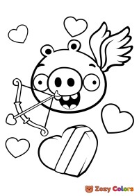 Angry birds valentines cupid