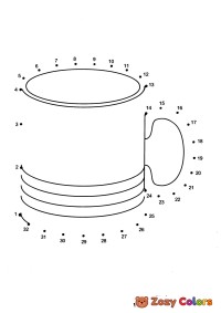 Coffe mug dot the dots