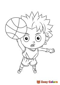 Little basketball player