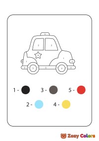 Sheerifs car color by numbers