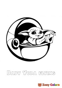 Baby Yoda Flying