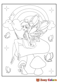 Fairy on mushroom
