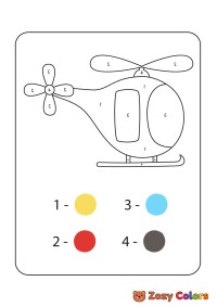 Helicopter color by numbers