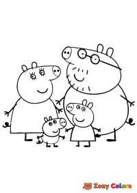 Peppa Pig with family