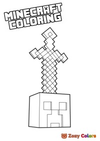 Minecraft sword in a stone