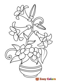 Vase with Easter Lilies