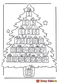 Christmas tree advent calendar