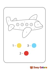 Airplane color by numbers