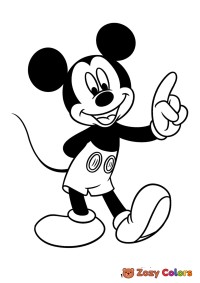 Mickey Mouse pointing