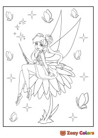 Fairy on flower