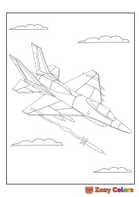 Fighter jet with rockets