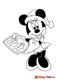 Minnie Mouse baking cookies