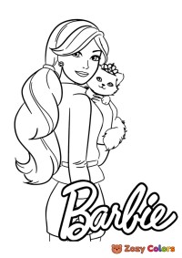 Barbie with her cat