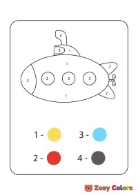 Submarine color by numbers