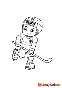 Little ice hockey player