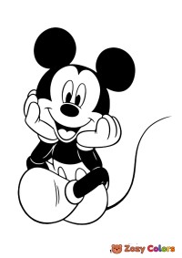 Mickey Mouse sitting