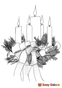 Advent wreath with a bowtie