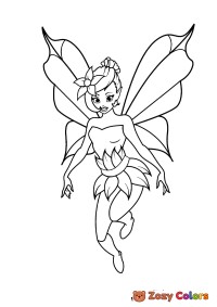 Fairy in a dress with leaves
