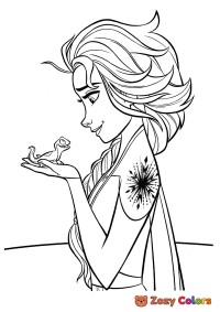 Elsa holding Bruni
