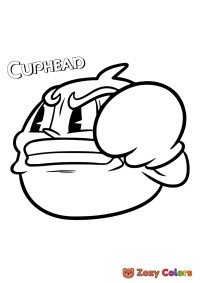 Boxer Head from Cuphead