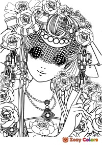 Girl-2 coloring page for Adults