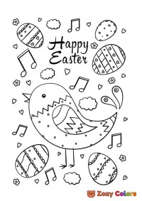 Easter bird doodle