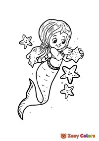 Mermaid with starfish
