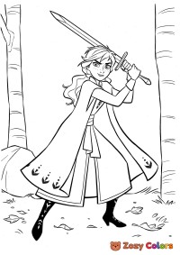 Anna with a sword