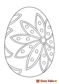 Easter egg with flower