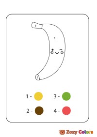 Bannana color by numbers