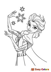 Frozen Elsa making Snowflakes
