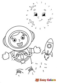 Astronaut dot the dots