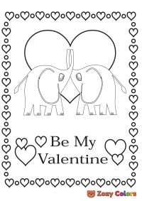 Elephant Valentines card