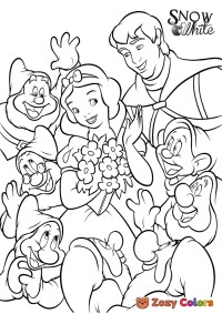 Snow White with the Prince and Dwarfs