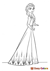 Elsa in a dress