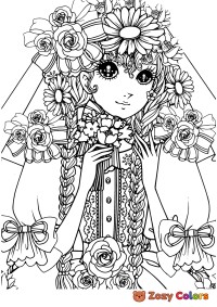 Girl-3 coloring page for Adults