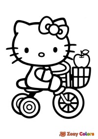 Hello Kitty on bike