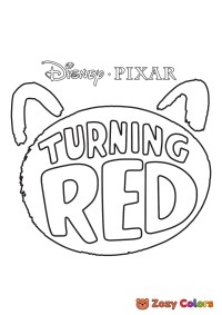 Turning red logo