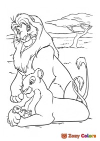 Small Simba with his parents