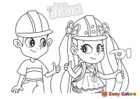 Roma and Diana working