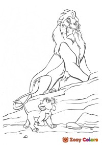 Scar luring Simba Lion King