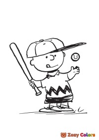 Charlie Brown playing baseball