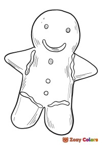 Gingerbread man smiling