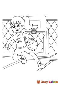 Girl with basketball